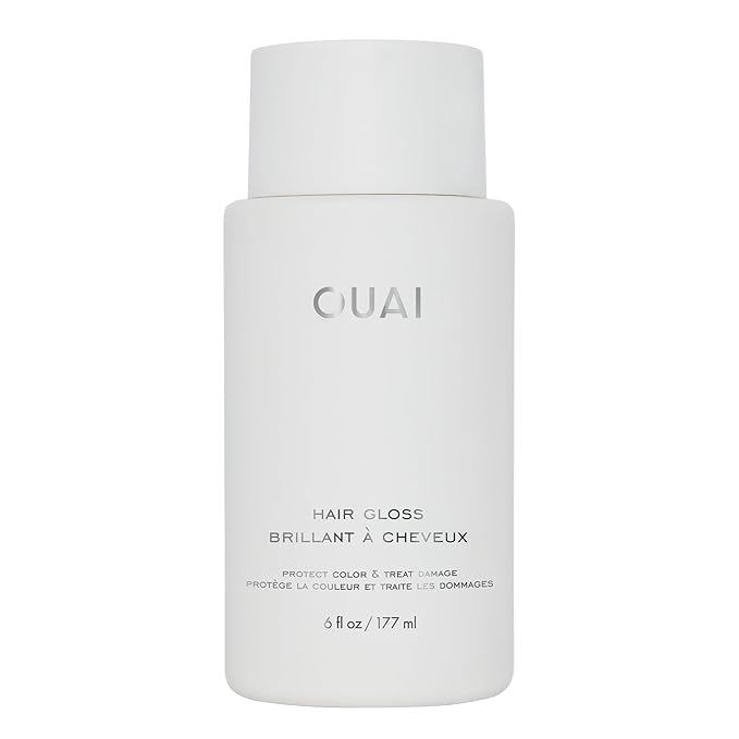 OUAI Hair Gloss - In-Shower Shiny Hair Treatment & Glaze with Frizz Control - Heat Protectant Infused with Hyaluronic Acid, Rice Water & Panthenol - Paraben, Phthalate & Sulfate Free (6 Oz)