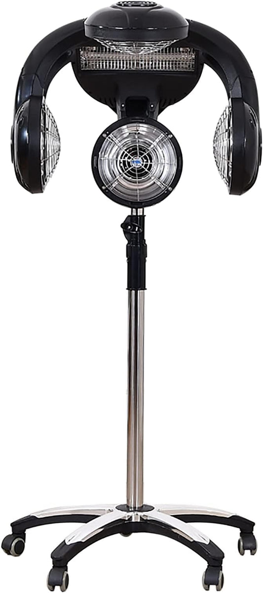 Hair Dryer, Multifunctional Salon Hair Dryer, Freestanding Hair Salon Steamer Hair Color Processor, 1.4KW 110V, Black