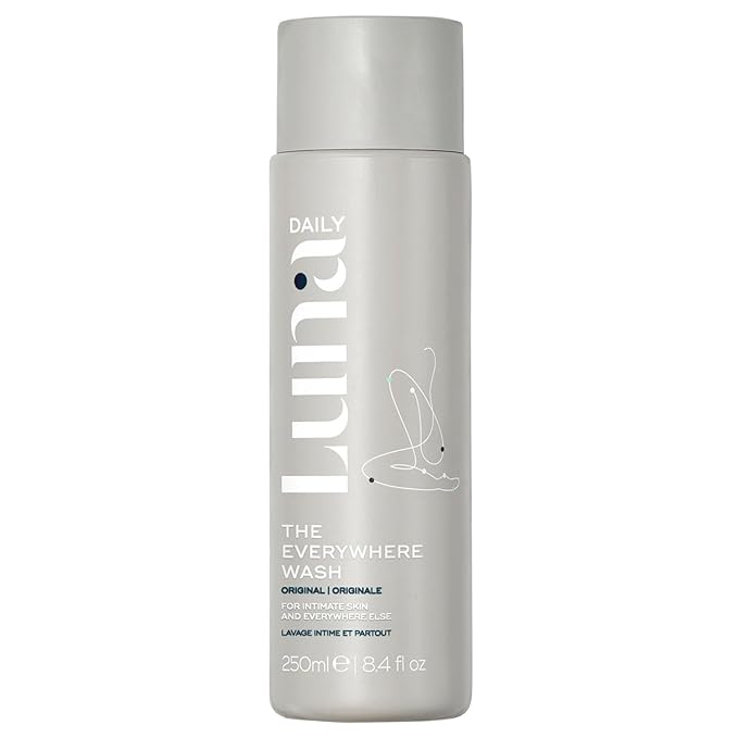 Luna Daily Feminine Wash, Fresh Jasmine & Ylang Ylang Scent | pH-Balanced Body Wash for Women | Moisturizing Aloe Vera & Prebiotics | Sensitive Daily Cleanser & Pregnancy-Safe, 250ml