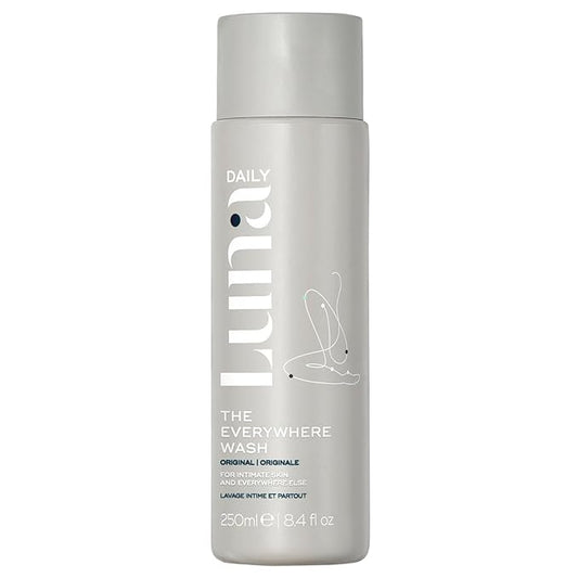 Luna Daily Feminine Wash, Fresh Jasmine & Ylang Ylang Scent | pH-Balanced Body Wash for Women | Moisturizing Aloe Vera & Prebiotics | Sensitive Daily Cleanser & Pregnancy-Safe, 250ml