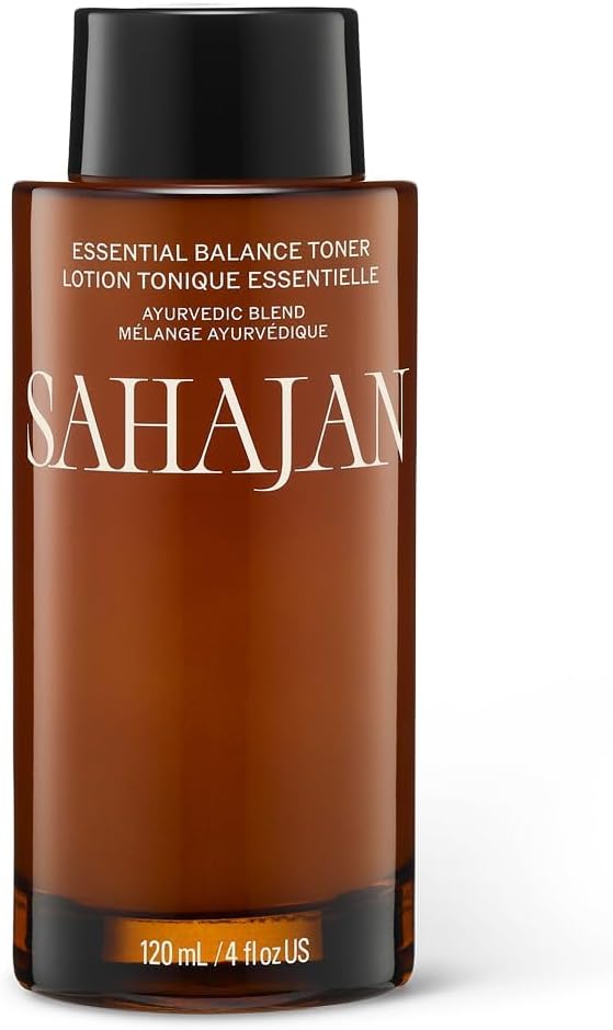 Sahajan Essential Balance Toner with Vitamin C + AHA's | Ayurvedic Clean Gentle Daily Glow Facial Toner | Exfoliates, Refines Texture, Balances, Hydrates | 4 fl oz