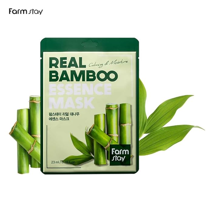 FARMSTAY] Real Essence Mask(12-Combo) - Calamansi, Sheabutter, Tomato, Bamboo | Korean Skin Care Mask Sheet