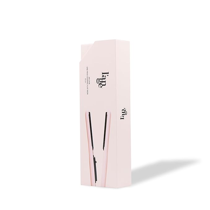 L'ANGE HAIR Aplatir Ceramic 1" Flat Iron | Adjustable Temp & Dual Voltage Hair Straightener | Tourmaline-Infused Plates for Smooth, Frizz-Free Styling | 1 Inch Styling Tool (Blush)
