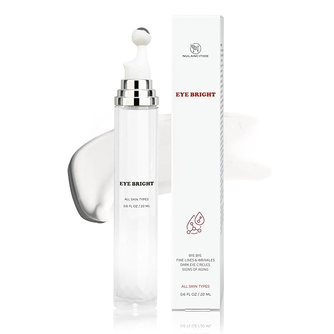 20ML/ 0.6FL OZ Eye Serum, Eye Cream for Dark Circles, 360° Massage Roller-Ball Under Eyes Treatment Eyes Serum for Wrinkles Fine Lines, Under Bags Anti Aging For Women & Men