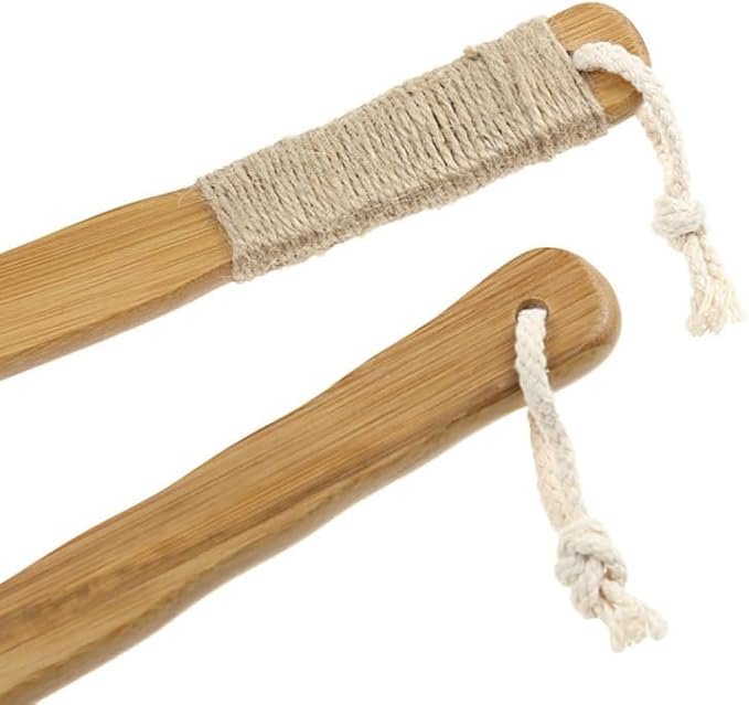 PACKOVE Back Scrubber for Shower, Dry Brushing Body Brush Exfoliating Body Scrubber Long Handle Back Scrubber Body Exfoliator for Women Men