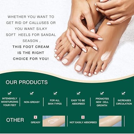 Urea Cream for Foot 42% +2% Salicylic Acid, Foot & Hand Cream for Feet Maximum Strength Moisturizes Nourishes Softens Dry, Rough, Exfoliates Dead Skin Callus Remover For Feet 3.53oz