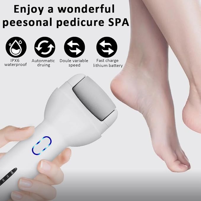 Electric Foot Callus Removers for Feet,Rechargeable Electronic Foot File Pedicure Tool Portable Feet Callus Remover Kit,Professional Pedi Feet Care Perfect for Dead,Hard Cracked Dry Skin Ideal Gift