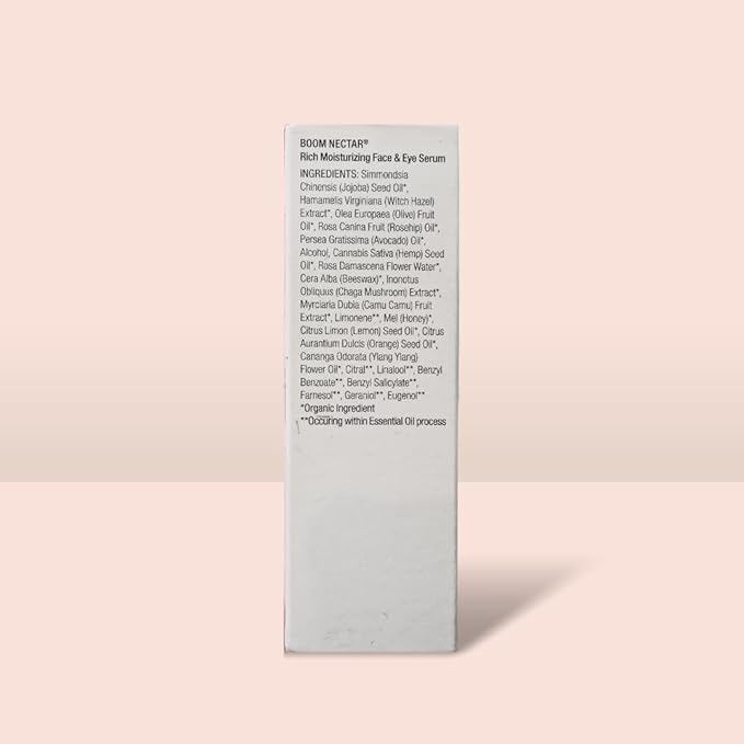 Boom Nectar ® Deep Moisturizing Eye & Face Serum for Sensitive Skin, Facial Serums for Aging Skin to Hydrate and Renew Complexion, Vitamin C Serum from BOOM Beauty by Cindy Joseph - 1 Oz