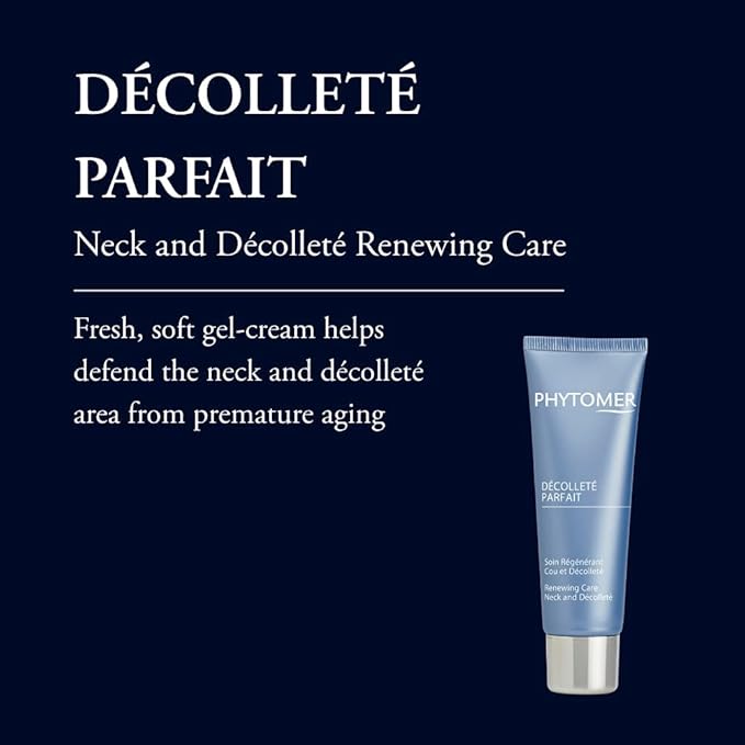 Phytomer Décolleté Parfait Neck Firming Cream | Anti-Aging Skin Tightening Gel-Cream for Neck & Chest| Helps Reduce Signs of Aging | Reduces Dark Spots & Wrinkles | 50 ml