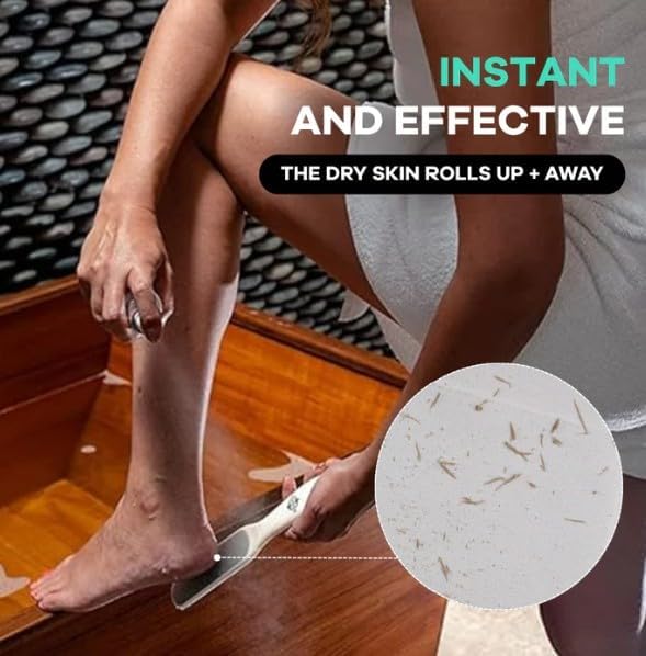 Dermasuri - Callus Remover Foot Scrub - Exfoliating Feet Spray-on Formula and Reusable Deluxe Sole File - Dead Skin Remover, Callus Rasp Scrubber, Peel & Soften Cracked Heels - Deluxe Pedicure Spa Kit