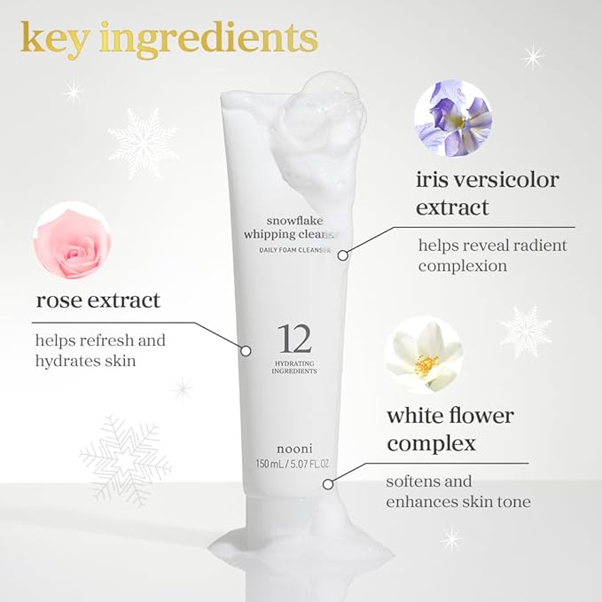 NOONI Korean Double Cleansing Duo Set - Oil Cleanser & Whipping Foam Face Wash | Pore Cleansing Oil & Foam for Sensitive Skin, Makeup Remover Oil, K-Beauty Glass Skin Care, Gift Set, Christmas Gifts