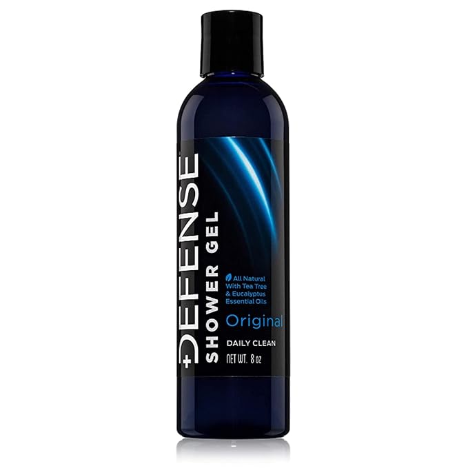 Defense Soap Tea Tree Body Wash | All Natural Organic Shower Soap for Athletes | Odor Control & Skin Fungal Protection for Sports, Post Workout & Recovery - 8 oz