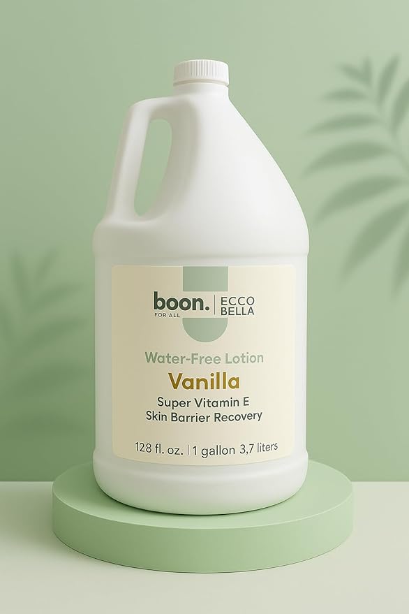Ecco Bella Vanilla Body Lotion - Plant-Based Vegan Formula - Clean and All Natural Body Lotion for Women & Men - Cruelty Free Vanilla Fragrance Body Moisturizer - Organic Body Cream - 1 Gallon