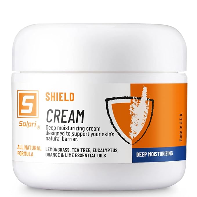 Shield Tea Tree Foot Cream with Lemongrass, Eucalyptus Oils to Soothe Eczema, Psoriasis, Rashes, Dry Itchy Feet 2 oz | The Athlete's Choice in Skin Moisturizing