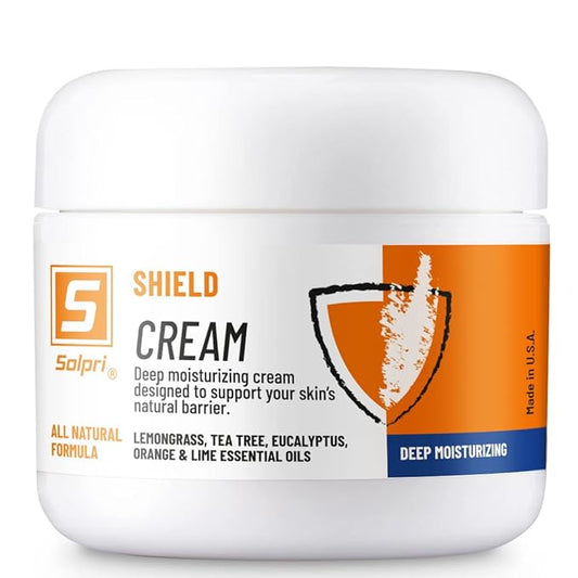 Shield Tea Tree Foot Cream with Lemongrass, Eucalyptus Oils to Soothe Eczema, Psoriasis, Rashes, Dry Itchy Feet 2 oz | The Athlete's Choice in Skin Moisturizing