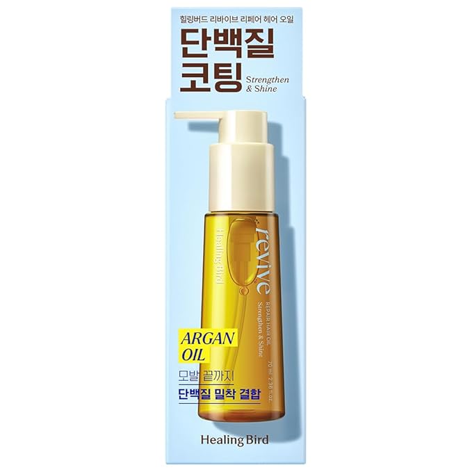 Revive Hair Oil 70ml (2.37 fl.oz) | Nourishing & Volumizing Hair Strengthening Treatment | For Dry, Damaged Hair & Scalp | Restores Shine & Moisture | Cold-Pressed Argan Oil Formula