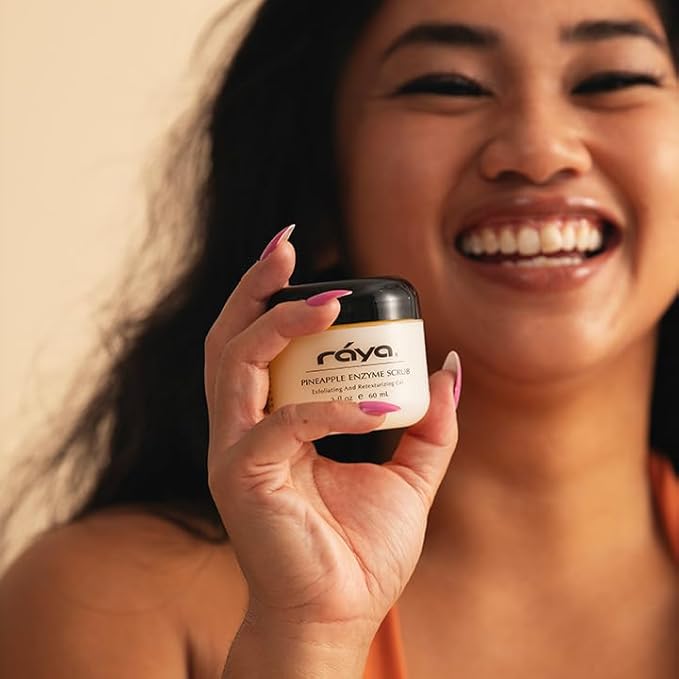 RAYA Pineapple Enzyme Facial Scrub (120) | Exfoliating and Refining Facial Scrub for Combination Skin | Creates a Glowing Complexion | Made with Pineapple Enzymes and Jojoba Beads