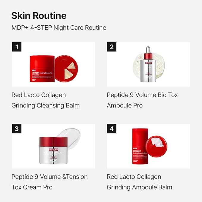 MDP+ Red Lacto Collagen Grinding Face Ampoule Multi Balm Stick | Vegan Lacto, 0.49oz/14g, Wrinkle-Reducing, Brightening, Deep Skin Firming Care, 12hrs Long-Lasting Moisture