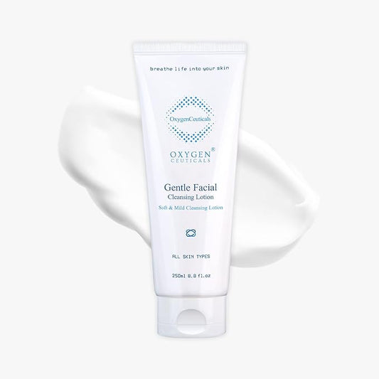 OxygenCeuticals Gentle Facial Cleansing Lotion – Hydrating Cleanser for Sensitive & Dry Skin, Removes Makeup Residue & Impurities Without Greasy Feel, Enriched with Botanic Oils 8.8 fl.oz (250ml)