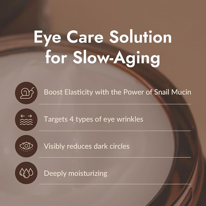 MIZON Snail Line Snail Repair Eye Cream, natural treatment, wrinkle treatment, fine line, hydrating, healthy skin, Korean skincare (0.84 oz)