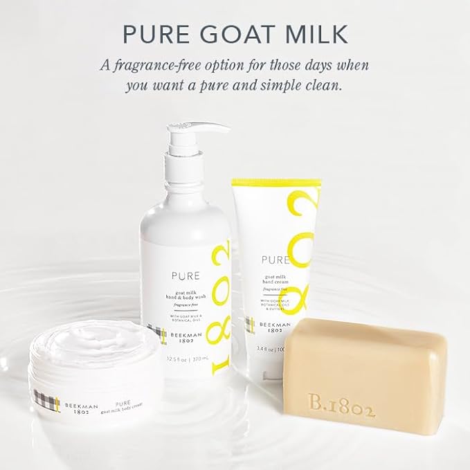 Beekman 1802 Face & Body Wipes - Fragrance Free, 30 Count, Cleanses Dirt & Makeup, With Goat Milk, Aloe & Vitamin E