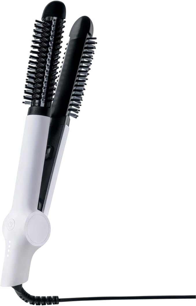 Instyler Freestyle Max Heated Round Brush with Straightening Iron | 2-in-1 Styling Tool | Four Heat Settings | Dual Voltage | Co