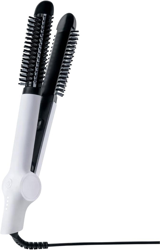 Instyler Freestyle Max Heated Round Brush with Straightening Iron | 2-in-1 Styling Tool | Four Heat Settings | Dual Voltage | Co