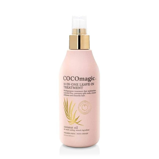 Cocomagic 10-in-1 Leave-in Hair Treatment with Coconut Oil | Hydrate, Detangle, Prevent Frizz | Smooths, Creates Silkiness | Gentle for All Hair Types | Paraben Free, Cruelty Free, Made in USA (8 oz)