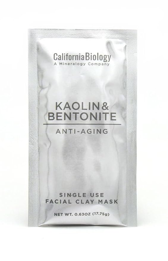 California Biology Sensitive & Oily Skin Clay Mask | Kaolin & Calcium Bentonite Clay | Indian Healing Clay for Face & Body | Pore Cleansing Face & Body Clayy | Natural Skin Care Mask | Travel 6 Count