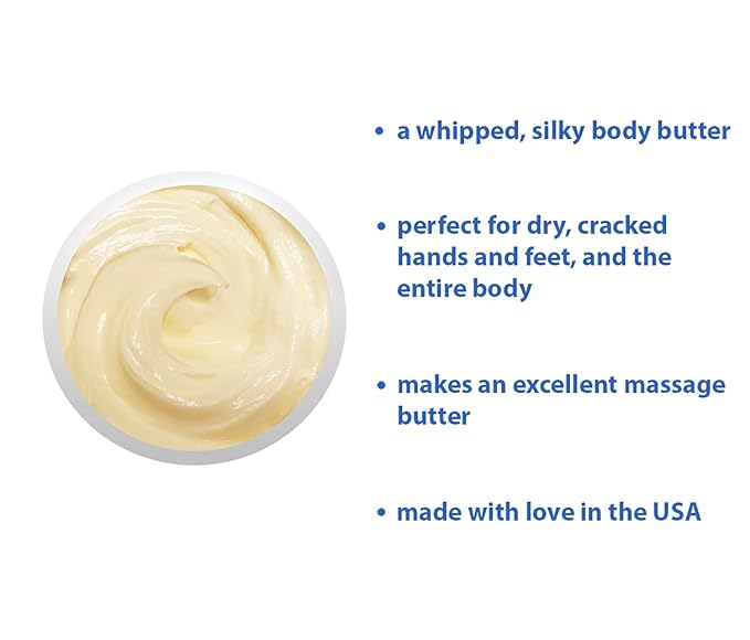 Raya Body Butter Thick Body Moisturizer for Dry, Cracked Hands and Feet, Can Be Used as a Luxurious Massage Cream, Great for All Skin Types