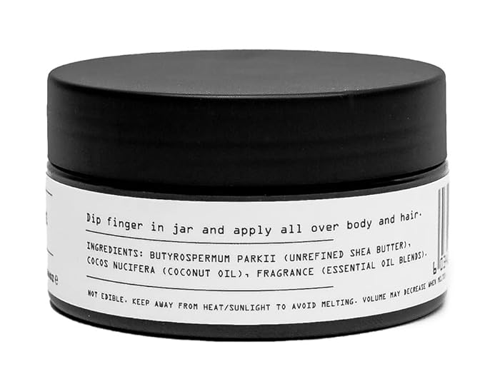 KAEME Goldflakes Shea Body Butter Moisturizer For Women and Men, Made From Raw Organic Pure Unrefined Shea With Natural Coconut Oil For Deep Hydration, Soften, Nourish Skin Hair Scalp (3.4oz/100g jar)