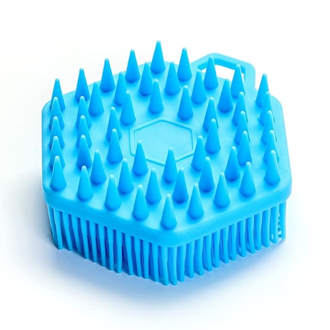 Premium Sensory Brushes for Kids or Autism,Soft Silicone Body Scrubber,2 in 1 Sensory Room Occupational Therapy,Silicone Loofah,Pets Shower Brush Bath Brush Shampoo Brush (3pcs(Hexagon))