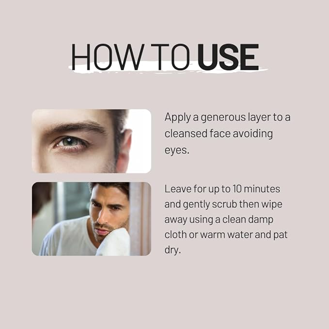 ZOUSZ Black Oud Charcoal Men’s Face Scrub & Mask – Deep Cleansing Exfoliating Clay Face Wash with Activated Charcoal, Salicylic Acid & Hyaluronic Acid – Clears Pores & Revives Skin – 50ml