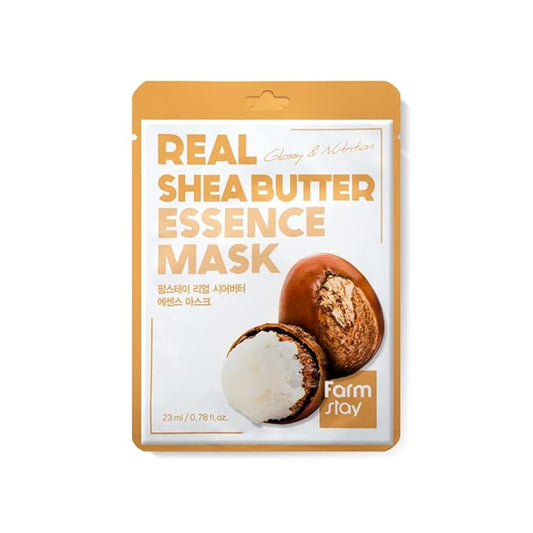 FARMSTAY] Real Essence Mask(10 Sheets) - SHEABUTTER | Korean Skin Care Mask Sheet