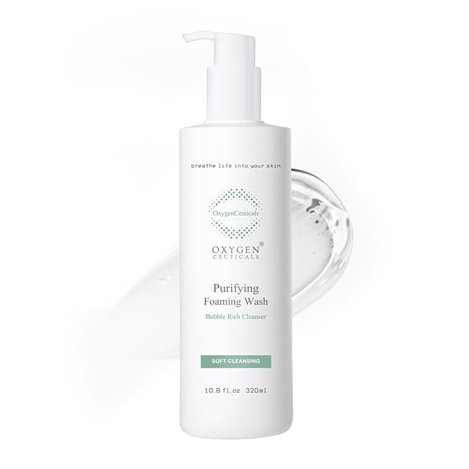 OxygenCeuticals Purifying Foaming Wash – pH 5.0 Low Acidic Gel Cleanser, Mild & Refreshing Face Wash with Botanical Extracts Suitable for Daily Use. 10.8 fl.oz (320ml)