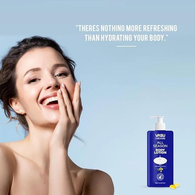 Vasu Body Lotion for All Skin Types with Shea Butter & Vitamin E, face moisturizer, body moisturizers Non-Greasy Formula, hand cream, lotion for women, lotion for men - 11.83 fl oz each (Pack of 2)