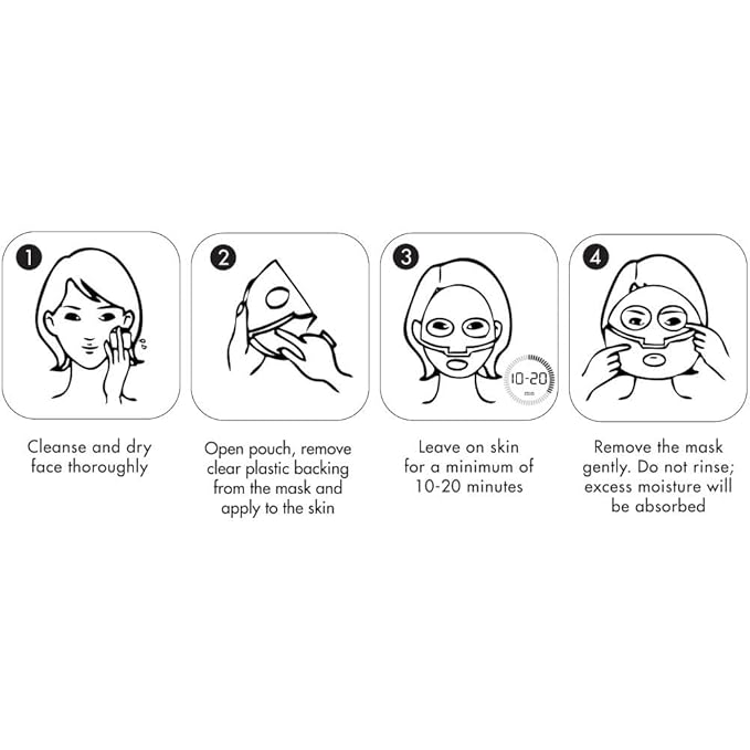 Clinical Resolution Peptide Aqua Gel Mask Instant Hydration, Soothing, Cooling Post-Treatment & Microneedling Relief, 25 Single-Use Masks (5 Boxes, 5 per Box)