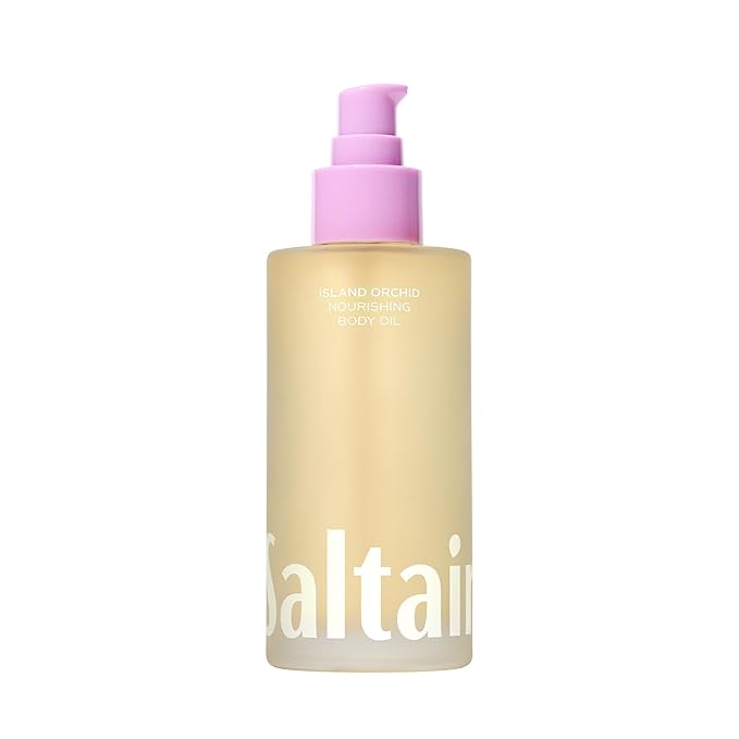 Saltair Body Oil - Luxurious Island Orchid After Shower and Bath Oil for Women and Men. Botanical, Non-Greasy, Well-Absorbing Moisturizer for Hydrating Dry Skin – 4oz Pump Bottle