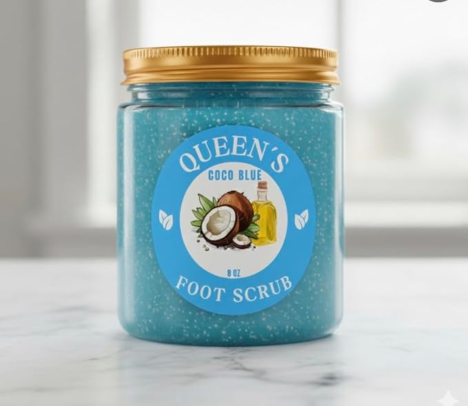 The Best Exfoliating foot scrub with coconut 0il, gently massage your feet it help to soften and reduce rough and look healthier. 8oz scrub 4oz oil