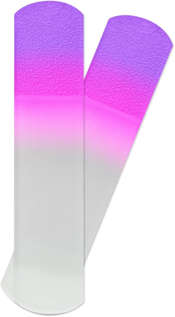 SIUSIO 2Pcs Crystal Glass Foot File Pedicure Rasp Calluses Corn Coarse Hard Skin Remover Professional Pedicure Tools Gradient Rainbow Color Smooth Foots Care Tool for Soft Feet Premium Foot Scrubber