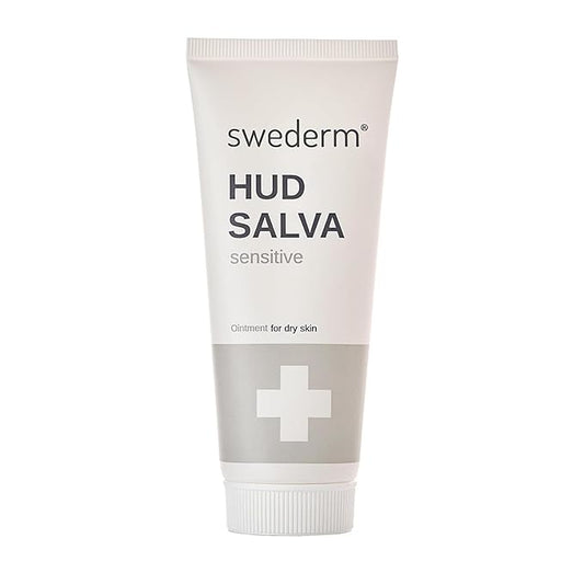 swederm Hudsalva Sensitive 3.38 Oz - Foot and Hand Eczema Cream - Healing Ointment with Glycerine - Full Body Moisturizer for Dry Skin and Callus - Quickly Absorbing - Made in Sweden