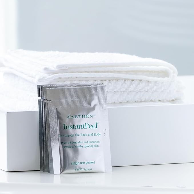 Earthen SkinCare InstantPeel Skin Remover Skin Exfoliant – Safe for Sensitive Skin - 6 Packets/Box (1-Pack)