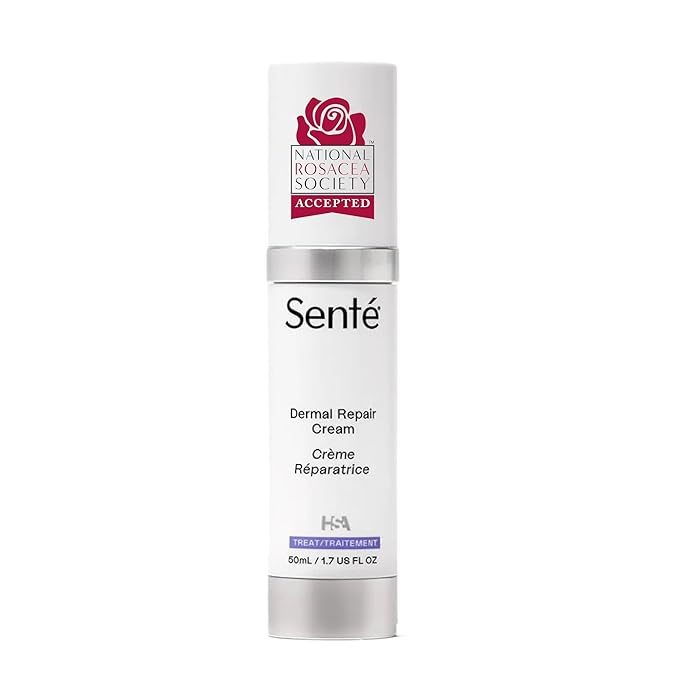 Senté Dermal Repair Facial Cream | Nourishing for Rosacea & Sensitive Skin | Hydrate & Soothe | with Patented HSA, Vitamin E & Green Tea Extract - 1.7 Fl Oz