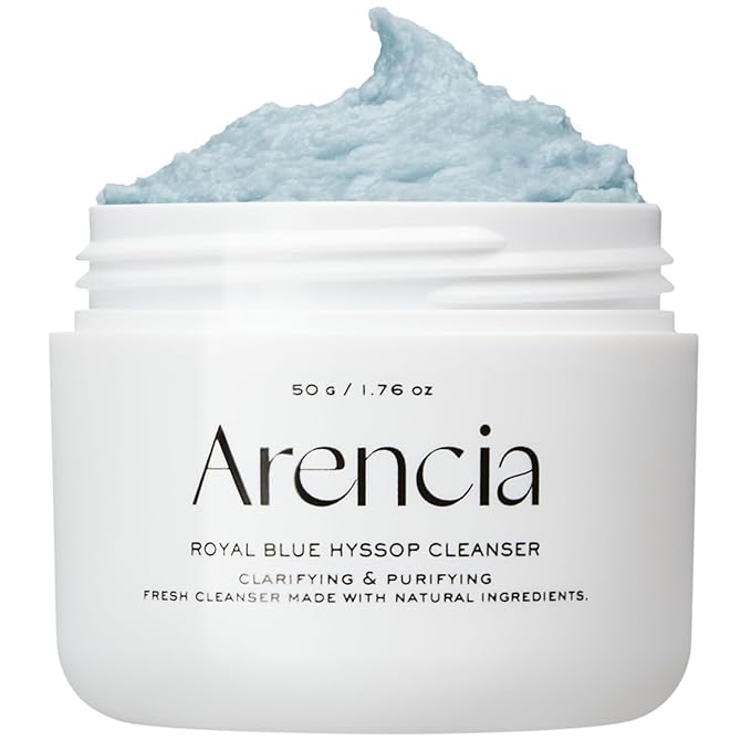 ARENCIA Hyssop Brightening & Deep-Cleansing Face Scrub & Exfoliator - All Skin Types, For Sebaceous Filaments & Blackheads (1.76oz)