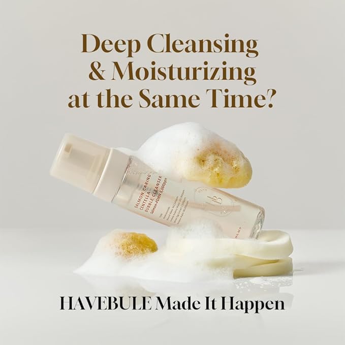 HEVEBLUE Salmon Caring Centella Bubble Cleanser - Salmon PDRN, pH 5.5, Salmon Egg Extract, Centella, Moisturizing, Balancing, Pore Cleansing, Low Irritation, Hypoallergenic, Sensitive Skin