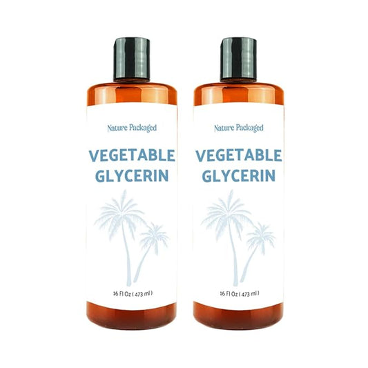 Vegetable Glycerin Oil - 100% Pure Plant Based Glycerol for DIY Skincare, Hair Care, Soap Making & Cosmetics - Vegan Moisturizing Humectant for Lotions & Creams - USP Grade 16oz 2packs