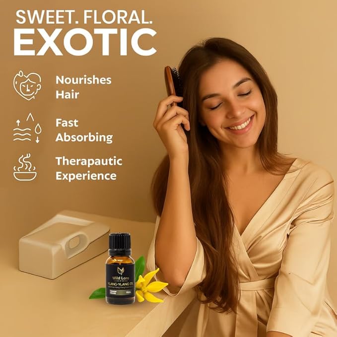 Ylang Ylang Essential Oil – 100% Pure & Natural, Sweet Floral Scent for Relaxation, Mood Support, Skin Care, Aromatherapy, Massage & Diffuser Use – 15 mL, Pack of 2