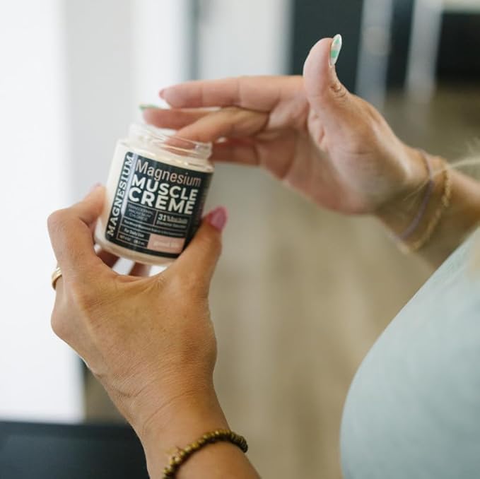 Magnesium Bundle - Magnesium Soak, Body Lotion, Muscle Cream and Topical Body Spray with a Vanilla Bean Lip Balm, Organic, Natural, Pure (BOTTLE COLOR MAY VARY)