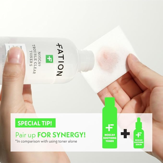 Fation Nosca9 Soothing Toner S | 2% PHA & LHA Exfoliating Toner for Sensitive Skin | Moisturizing, Hypdrating & Quick Absorption Korean Skincare (Pack of 1, 6.76 Fl Oz)
