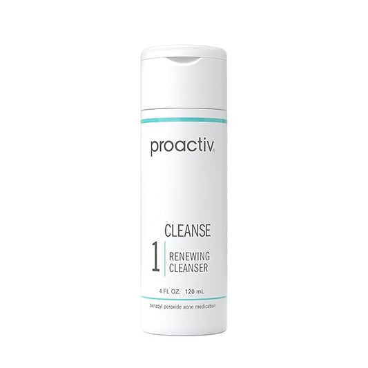 Proactiv Acne Cleanser - Benzoyl Peroxide Face Wash and Acne Treatment - Daily Facial Cleanser and Hyularonic Acid Moisturizer with Exfoliating Beads - 60 Day Supply, 4 Fl Oz